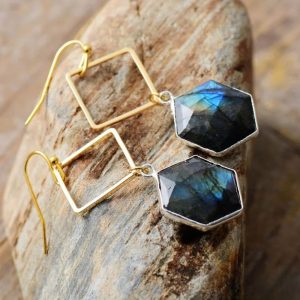 Alternative view of Labradorit fülbevaló