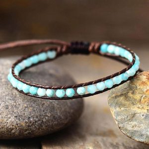 Amazonit slim ásványkarkötő