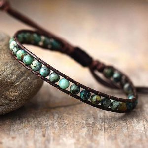 Afrikai türkiz slim ásványkarkötő