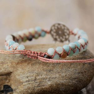 Alternative view of Amazonit álomfogó - állítható ásványkarkötő