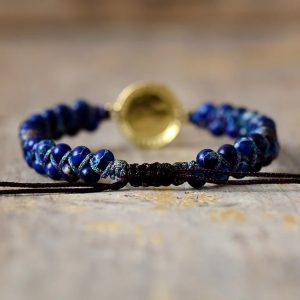 Alternative view of Blue treasure - állítható ásványkarkötő