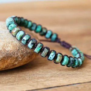 Afrikai türkiz állítható ásványkarkötő