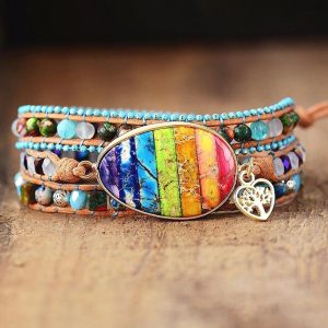 Chakra queen - 3 soros hétcsakra ásványkarkötő