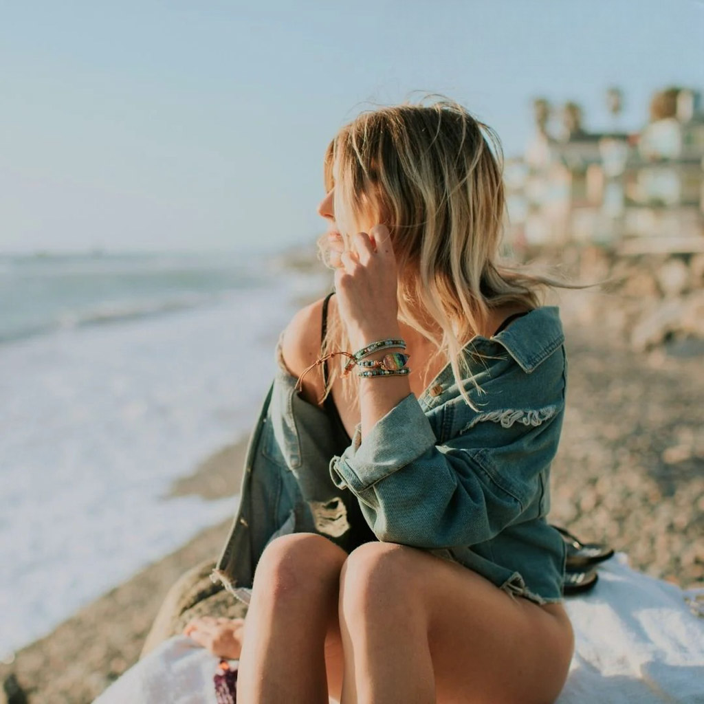 Chakra queen - 3 soros hétcsakra ásványkarkötő - Image 3