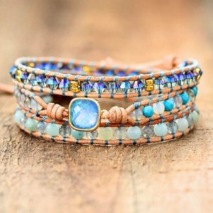 Calm spirit - 3 soros állítható ásványkarkötő