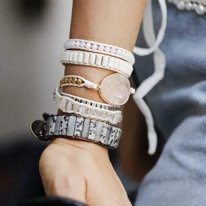 Alternative view of White queen - 3 soros ásványkarkötő