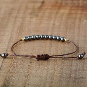 Alternative view of Hematit slim - állítható ásványkarkötő