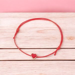 Alternative view of Slim heart karkötő – Red